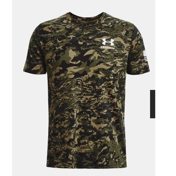 New Under Armour Freedom Camo Short-Sleeve T-Shirt for Men Size LARGE - Picture 1 of 3